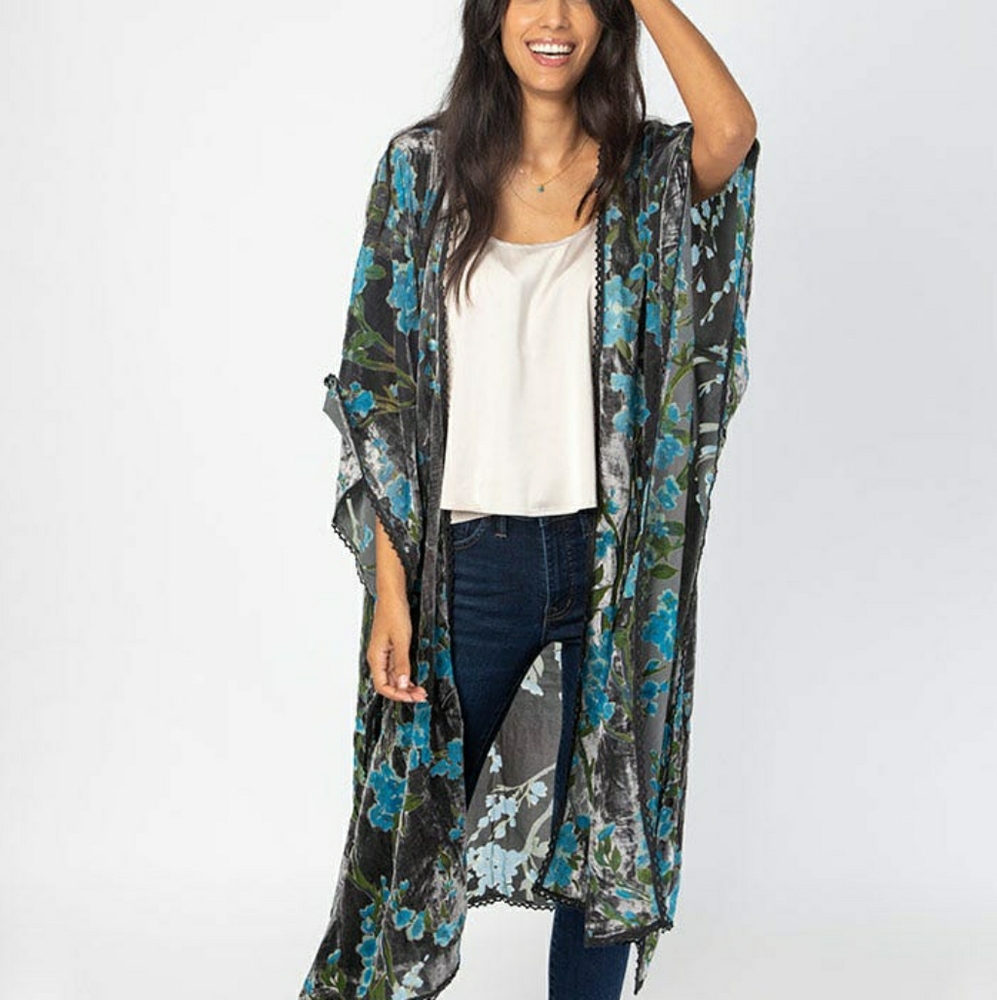 Natural Life Velvet Duster Kimono
